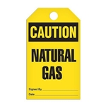 Safety Tag Caution Natural Gas