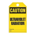 Safety Tag Caution Ultraviolet Radiation