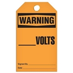 Safety Tag Warning ___Volts