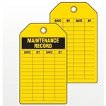 Safety Inspection Tag Maintenance Record