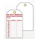 Safety Inspection Tag Monthly Reinspection Record