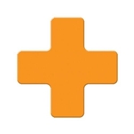 TuffMark + Shaped Floor Marking Orange 6" x 6" 20ct