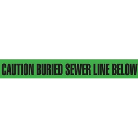 Utility Marking Tape Caution Buried Sewer Line Below