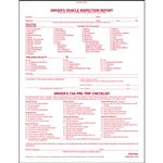 Drivers Vehicle Inspection Report w CSA Checklist, Book