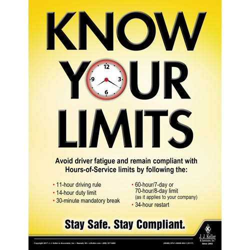 Know Your Limits, Driver Awareness Safety Poster, Trucking Posters