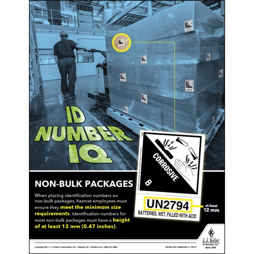 Id Number Iq Non Bulk Packages Hazmat Transportation Poster