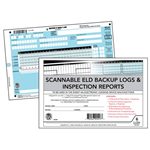 Scannable ELD Backup Log Book, DVIR, 2-Part, Recap