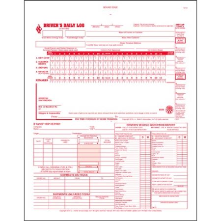 5 in 1 Drivers Daily LogBook 2 Ply Carbonless