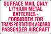 USPS Lithium Metal Battery Marking Paper 4
