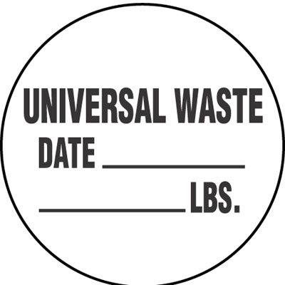 universal waste lamps for recycling label waste labels