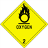 4" x 4" Oxygen Labels 500ct Roll