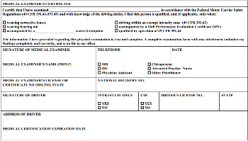 Medical Examiners Self Laminating Card, Medical Examination Forms