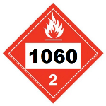 UN 1060 Hazmat Placard, Tagboard