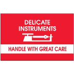 3 x 5" Delicate Instruments Handle with Great Care Label 500ct Roll