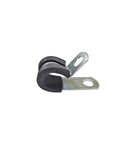 3/8" ID Metal Wire Loom Clamp, Rubber Sleeve