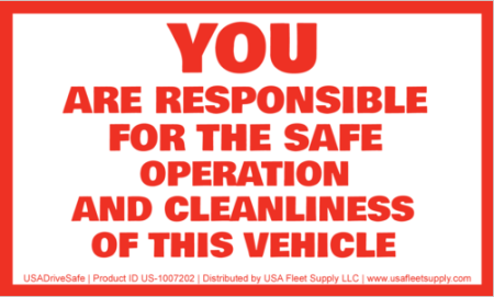 You Are Responsible For The Safe Operation, Decal