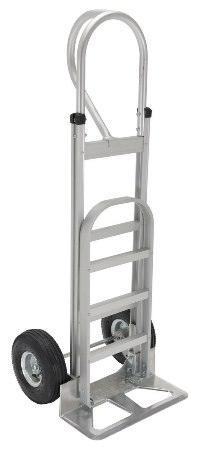 Aluminum P Handle Hand Truck, Pneumatic Tires