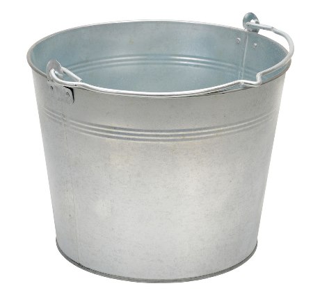 Galvanized Steel Bucket, 3-1/4 Gallon 3ct