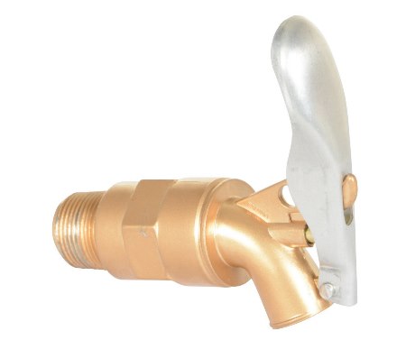 Brass Plated Aluminum Drum Faucet, 3/4"