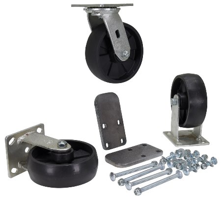 6" x 2" Glass Filled Nylon Caster Kit