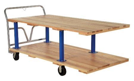 Double Deck Hardwood Platform Truck, 36 x 72